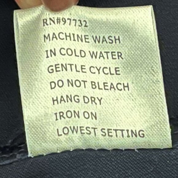 Lior Size 8 Navy Cropped Leg Slit Pull On Pants - Picture 6 of 8